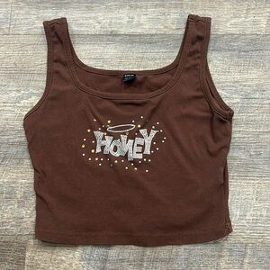 Brown Crop Top